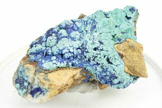 Vibrant Malachite and Azurite on Quartz Crystals - China #252058