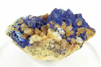 Vibrant Azurite on Quartz Crystals - China #252078