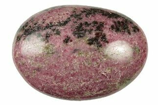 Polished Rhodonite Palm Stone - Madagascar #252225