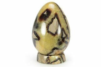 Polished Septarian Egg with Stand - Madagascar #252817