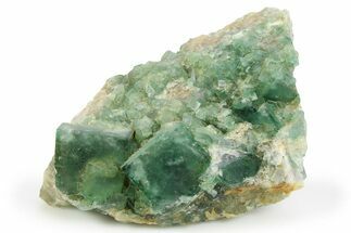 Green, Fluorescent, Cubic Fluorite Crystals - Madagascar #253585