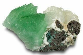 Gemmy Apophyllite Crystals with Stilbite - India #253399