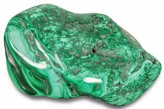 Flowery Polished Malachite Specimen - Congo #255243
