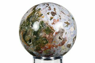 Polished Cosmic Jasper Sphere - Madagascar #255899