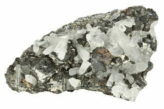 Quartz Crystals on Octahedral Sphalerite - Peru #256149