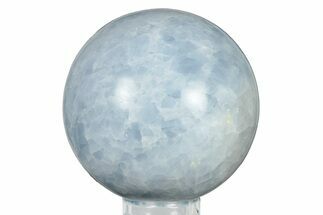 Polished Blue Calcite Sphere - Madagascar #256406