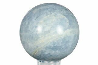 Polished Blue Calcite Sphere - Madagascar #256408