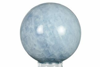 Polished Blue Calcite Sphere - Madagascar #256410