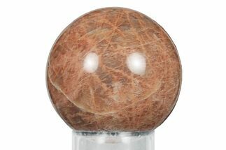 Polished Peach Moonstone Sphere - Madagascar #252043