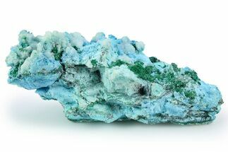 Colorful Quartz and Malachite on Shattuckite - Mexico #256544