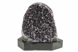 Amethyst Cluster With Wood Base - Uruguay #256639