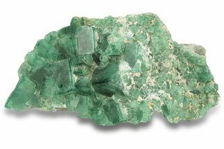 Green, Fluorescent, Cubic Fluorite Crystals - Madagascar #256746