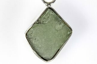 Green Moldavite Tektite Pendant ( g) - Czech Republic #256898