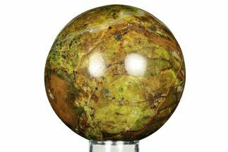 Polished Green Opal Sphere - Madagascar #257240