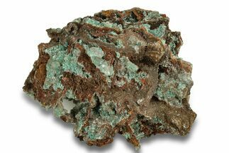 Fibrous Blue Aurichalcite Crystals with Calcite - Mexico #257339