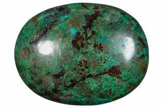 Polished Chrysocolla and Malachite Palm Stone - Peru #258670
