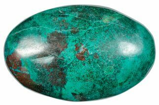 Polished Chrysocolla and Malachite Palm Stone - Peru #258671