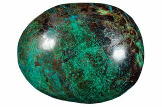 Polished Chrysocolla and Malachite Palm Stone - Peru #258680