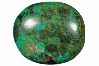 Polished Chrysocolla and Malachite Palm Stone - Peru #258691