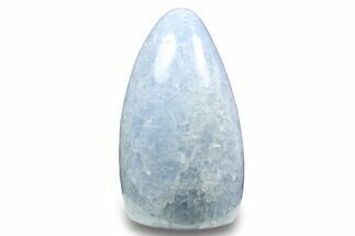Polished, Free-Standing Blue Calcite - Madagascar #258654