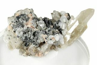 Cerussite Crystals with Bladed Barite on Galena - Morocco #259029