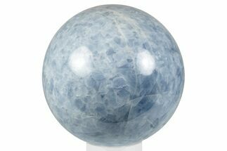 Polished Blue Calcite Sphere - Madagascar #250176