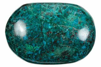 Polished Chrysocolla and Malachite Palm Stone - Peru #258703