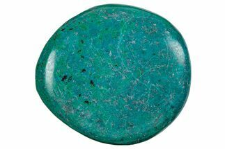 Polished Chrysocolla and Malachite Palm Stone - Peru #258706