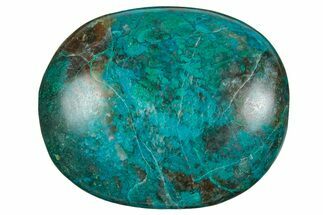 Polished Chrysocolla and Malachite Palm Stone - Peru #258710