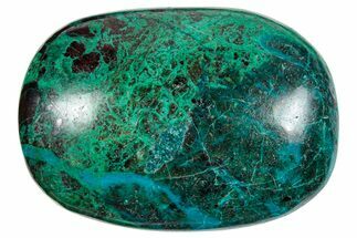 Polished Chrysocolla and Malachite Palm Stone - Peru #258713