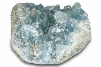 Sky-Blue Celestine (Celestite) Crystal Cluster - Madagascar #260381
