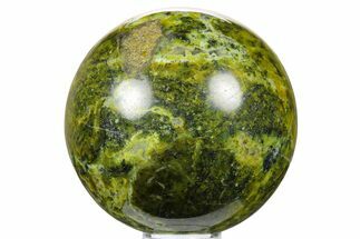 Polished Green Opal Sphere - Madagascar #257249