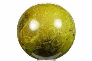 Polished Green Opal Sphere - Madagascar #257256