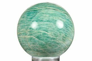 Vibrant Polished Amazonite Sphere - Madagascar #260930