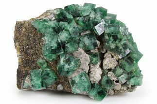 Fluorescent Green Fluorite Cluster - Diana Maria Mine, England #261748