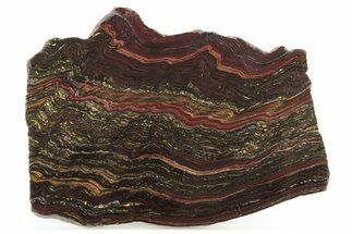 Polished Tiger Iron Stromatolite Slab - Billion Years #261988