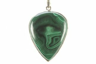 Vibrant Green Malachite Pendant - Sterling Silver #262128