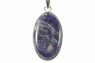 Polished Sodalite Pendant (Necklace) - Sterling Silver #262135