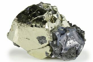 Octahedral Pyrite Crystal with Galena - Peru #261964