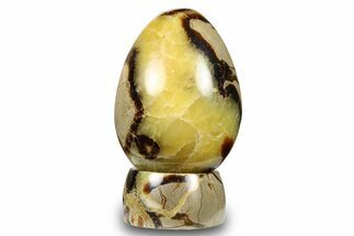 Polished Septarian Egg with Stand - Madagascar #260947
