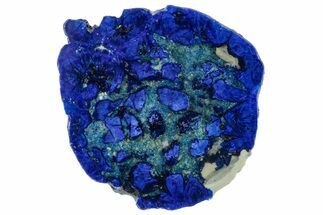 Vivid Blue, Cut/Polished Azurite & Malachite Nodule - Siberia #263217