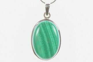 Vibrant Green Malachite Pendant - Sterling Silver #267117