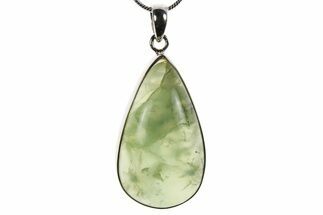 Green Prehnite & Epidote Pendant - Sterling Silver #267150