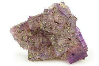 Chalcopyrite & Sphalerite on Purple-Yellow Fluorite -Cave-in-Rock #268524