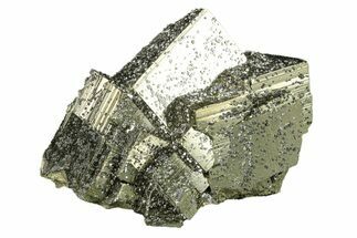 Gleaming Cubic Pyrite Crystals With Galena - Peru #271584