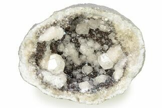 Keokuk Geode Half with Calcite Crystals - Missouri #274269