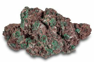 Fibrous Malachite and Selenite on Ferroan Dolomite - Morocco #274350