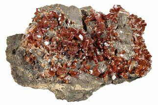 Deep Red Sparkling Vanadinite Crystal Cluster - Morocco #274875