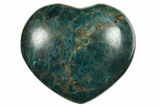 Polished Blue Apatite Heart - Madagascar #274541