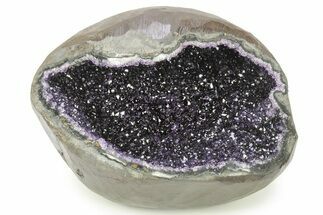 Very Sparkly, Dark Purple Amethyst Geode - Uruguay #275669